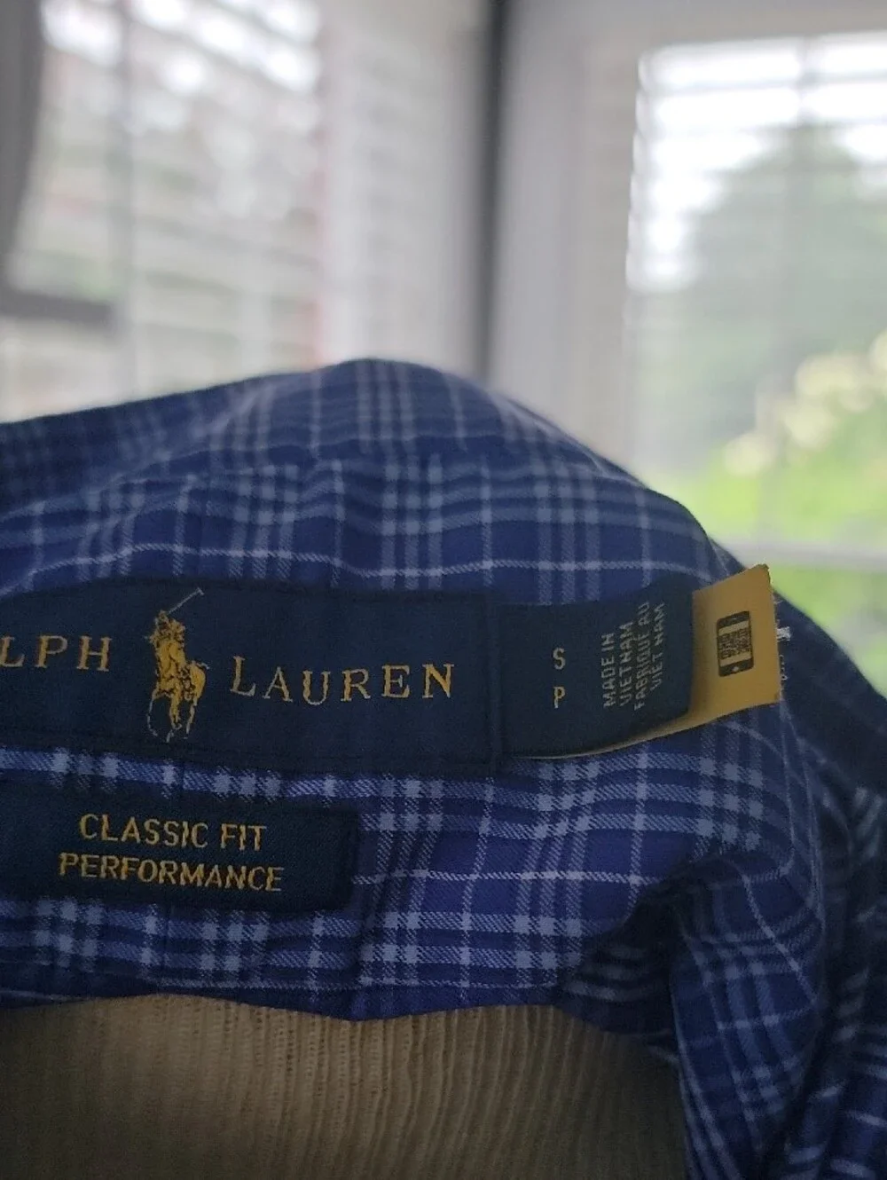Polo by Ralph Lauren Men's Blue Checked Button-Down Shirt